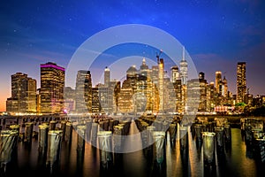 Night Cityscape of New york city