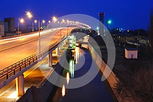 Night cityscape. Rostov-on-Don. Russia