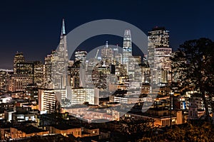 Night cityscape of San Francisco