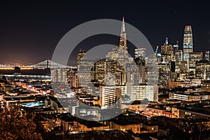 Night cityscape of San Francisco