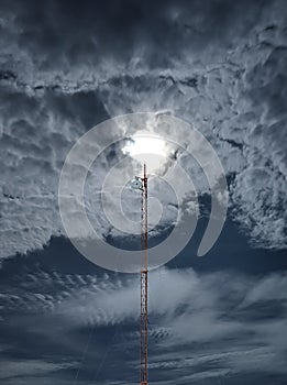 night clouds covering the moon