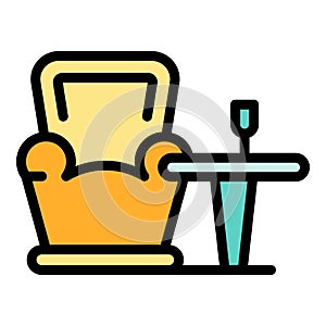 Night club lounge icon vector flat