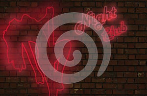 Night club neon sign