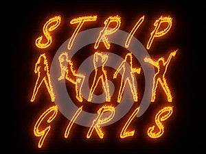 Night club wall neon