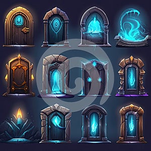 night door portal game ai generated