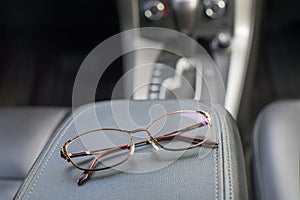 Night Driving Glasses in Car Interior