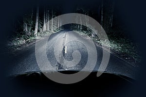 Night Driving Thru Forest