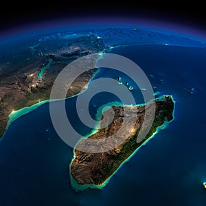 Night Earth. Africa and Madagascar