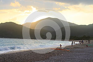 Night Falling over Fethiye, Oludeniz Beach