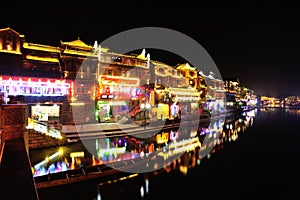 Night of fenghuang ancient town