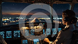 Night Flight Cockpit View