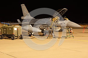 Night flight Exercise F-16 Fighting Falcon