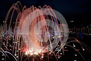 Night fountain at Tsaritsino