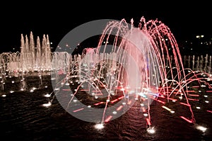 Night fountain in Tsaritsino