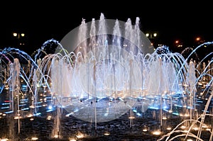 Night fountain in Tsaritsino