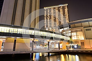 Night illumination at Dubai Marina