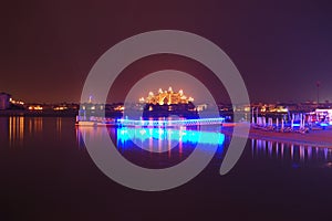 Night illumination of the luxury hotel