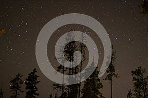 Night impression at a campsite in Canada