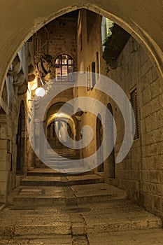 The night in Jerusalem streets