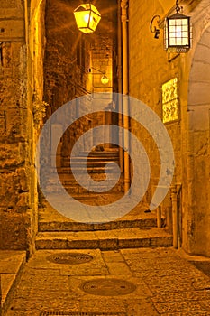 The night in Jerusalem streets photo