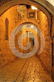 Noche en Jerusalén calles 