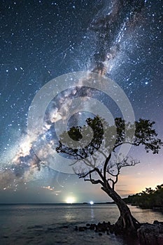 Landscape with Milky Way Galaxy photo