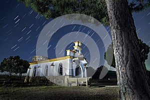 Hermitage and star trails