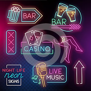 Night Life Neon Light Signs