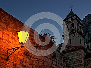 Night light and tower photo