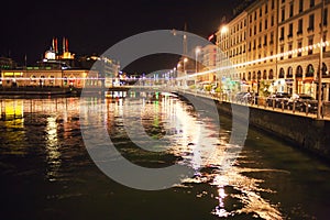 Night lights in Geneve