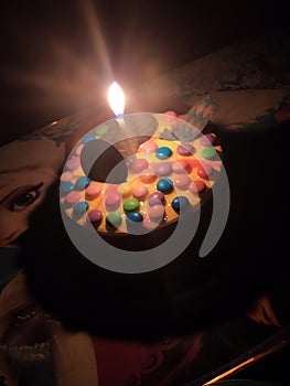 Night lowlight yummy birthdaycake cendellight