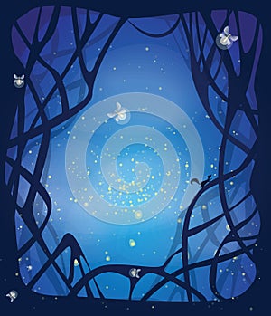 Night magic background