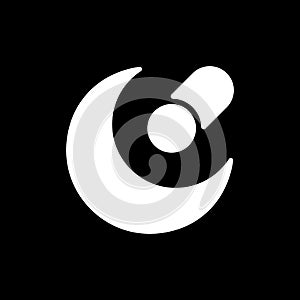 Night mode app dark mode glyph icon