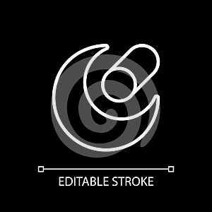 Night mode app white linear icon for dark theme