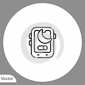 Night mode vector icon sign symbol