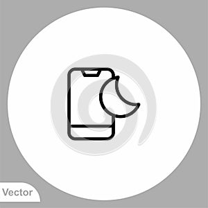 Night mode vector icon sign symbol