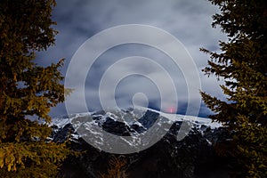 Night in the mountains