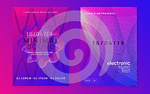 Night music flyer. Electro dance dj. Electronic sound fest. Techno trance party. Club event poster.