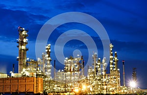 Night oil refinery industry, fuel manufacturer