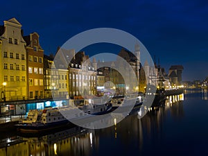 Night at old Gdansk