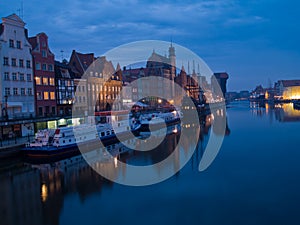 Night at old Gdansk, Poland