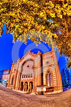 Night of the old synagogue of Uzhgorod, Ukraine