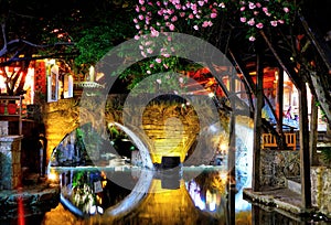 The night old town in lijiang