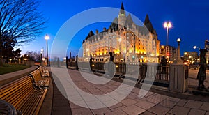 Night ottawa Ontario Canada Chateau Laurier