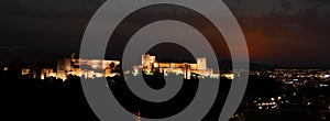 Night panorama of the Alhambra, Granada