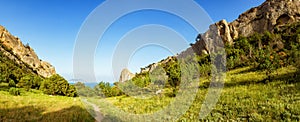 Natural reserve of mount Karaul-Oba, Crimea, city of Sudak, Black sea, photo