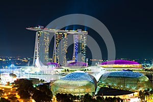 A night panorama of Singapore