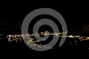 Night panorama of torbole at lago di garda