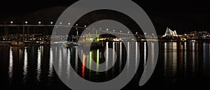 Night panorama of Tromso, Norway