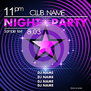 Night party design template